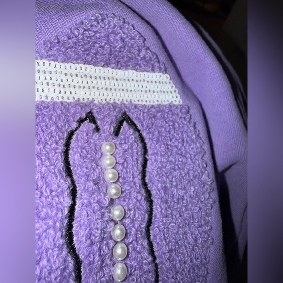 Queen of Sparkles Fuzzy Football Set M top and XS short - Picture 2 of 6